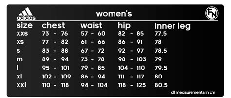 adidas shorts size chart women